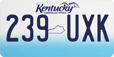 KY license plate 239UXK