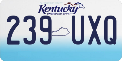 KY license plate 239UXQ