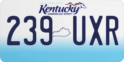 KY license plate 239UXR