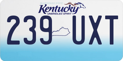 KY license plate 239UXT