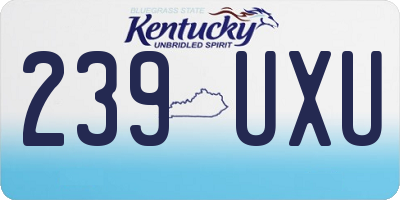 KY license plate 239UXU
