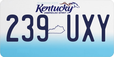 KY license plate 239UXY