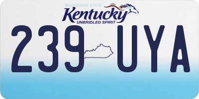 KY license plate 239UYA