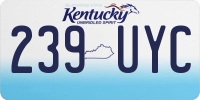 KY license plate 239UYC