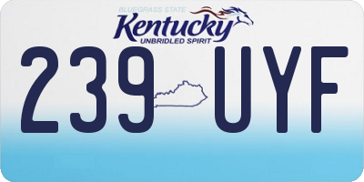 KY license plate 239UYF