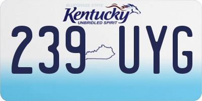 KY license plate 239UYG