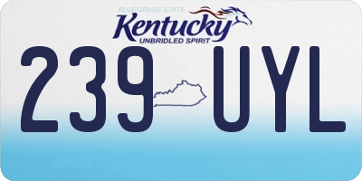 KY license plate 239UYL