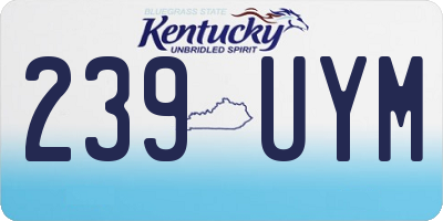 KY license plate 239UYM