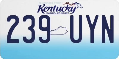 KY license plate 239UYN