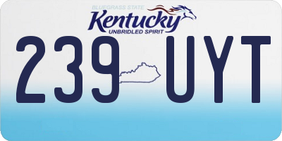 KY license plate 239UYT