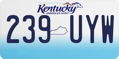 KY license plate 239UYW