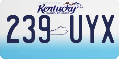 KY license plate 239UYX