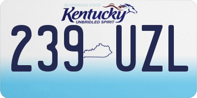 KY license plate 239UZL