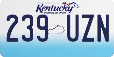 KY license plate 239UZN