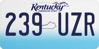 KY license plate 239UZR