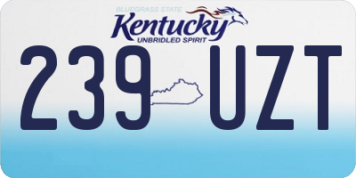KY license plate 239UZT