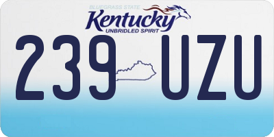 KY license plate 239UZU