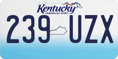 KY license plate 239UZX