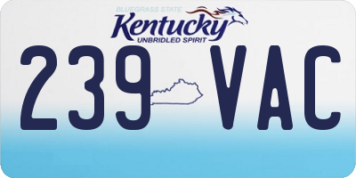 KY license plate 239VAC