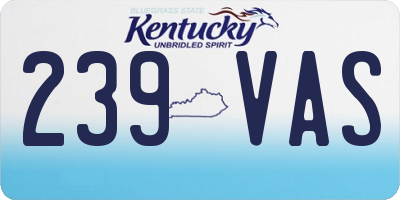 KY license plate 239VAS