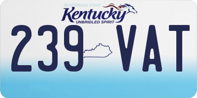 KY license plate 239VAT