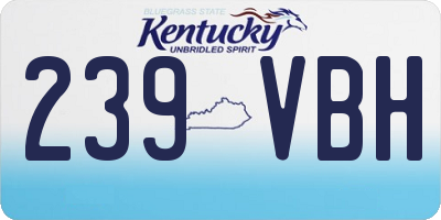 KY license plate 239VBH