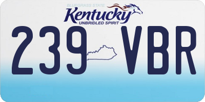 KY license plate 239VBR