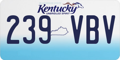 KY license plate 239VBV