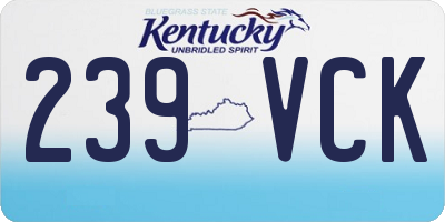 KY license plate 239VCK