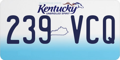 KY license plate 239VCQ
