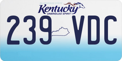 KY license plate 239VDC