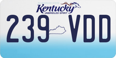 KY license plate 239VDD