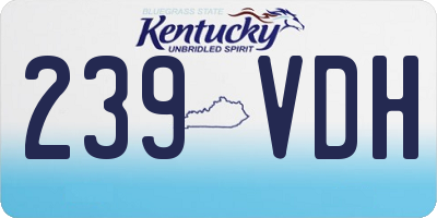 KY license plate 239VDH