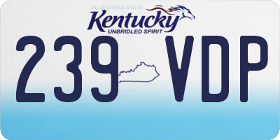 KY license plate 239VDP
