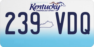 KY license plate 239VDQ