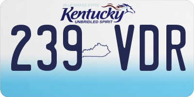 KY license plate 239VDR