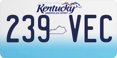 KY license plate 239VEC
