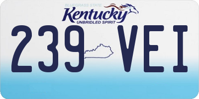 KY license plate 239VEI
