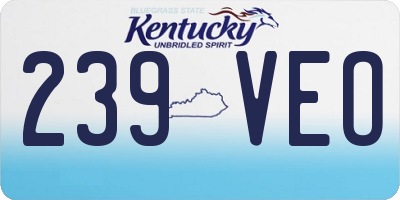 KY license plate 239VEO