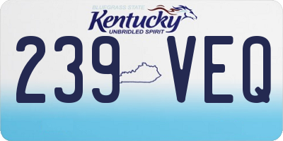 KY license plate 239VEQ