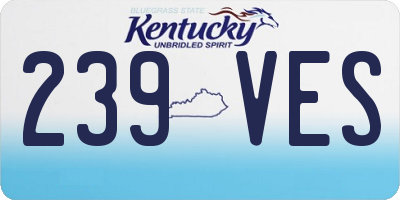 KY license plate 239VES