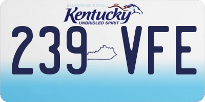 KY license plate 239VFE