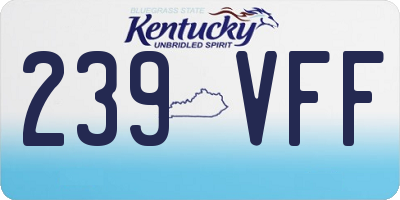 KY license plate 239VFF