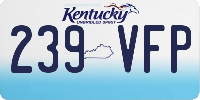 KY license plate 239VFP
