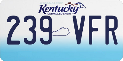 KY license plate 239VFR