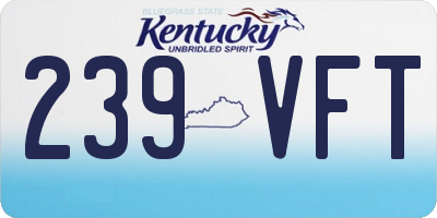 KY license plate 239VFT