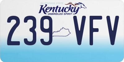 KY license plate 239VFV