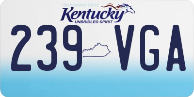 KY license plate 239VGA