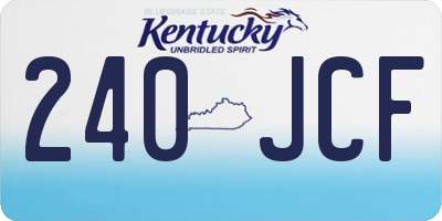 KY license plate 240JCF