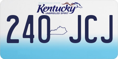 KY license plate 240JCJ